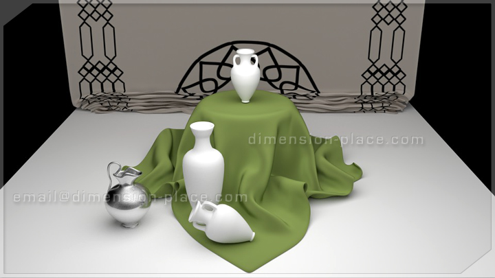 3D modelling cloth scene