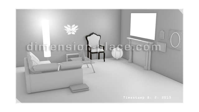 3d interior objects modelling lighting